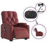 thumbnail of vidaXL Massagesessel mit Aufstehhilfe Elektrisch Weinrot Kunstleder