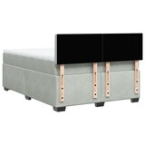 thumbnail of vidaXL Boxspringbett mit Matratze Hellgrau 140x200 cm Samt