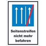 thumbnail of Schild Seitenstreifen nicht mehr befahren A6 (105x148mm)