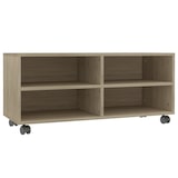 thumbnail of vidaXL TV-Schrank mit Rollen Sonoma-Eiche 90x35x35 cm Holzwerkstoff