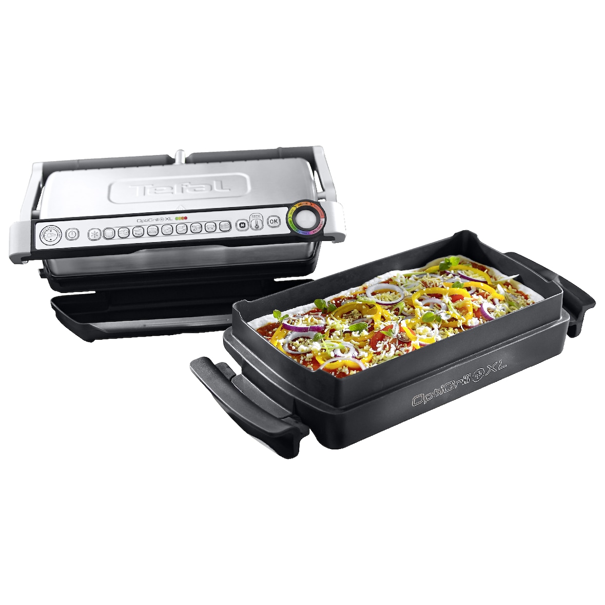 Tefal Gc724d12 Optigrill+ Xl Grill Viande, 9 Programmes, Mode Manuel, Decongelation, Surface De Cuisson Xl, Accessoires Inclus