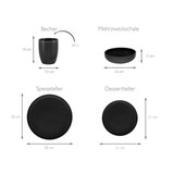 thumbnail of CreaTable Uno Black Kombiservice 16-tlg Steinzeug