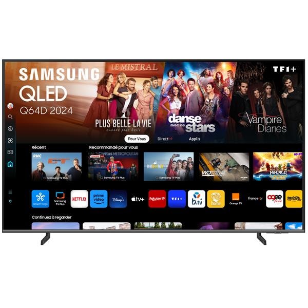 Smart TV Samsung QLED 65" TQ65Q64 4K UHD Wi-Fi Colore Grigio