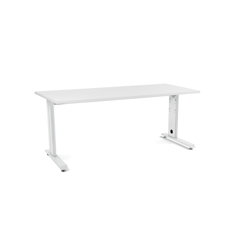 Rocada mesa de oficina serie metal 180x80 blanco / blanco