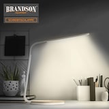thumbnail of Brandson LED Schreibtischlampe mit 3 Lichtfarben, 5 Helligkeitsstufen, Holzoptik, 3 Lichttemperaturen, dimmbar, Timer, Weiß/Braun