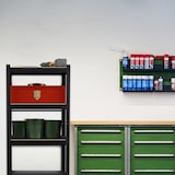 thumbnail of Relaxdays Schwerlastregal, HxBxT 120x60x40 cm, 1000 kg, 4 Ebenen, Stahl, Lagerregal Keller, Garage, zum Stecken, schwarz