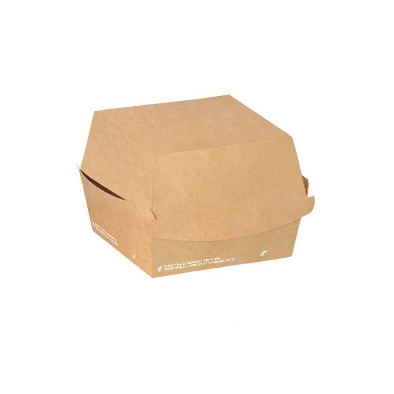 Barquette à sandwich jetableGrand 16x16x9 cm - 50 pièces - Ecobioshopping
