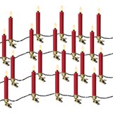 thumbnail of Weihnachtskerzen Lichterkette Weihnachtsbaum 20 Baumkerzen 9,5m Außen