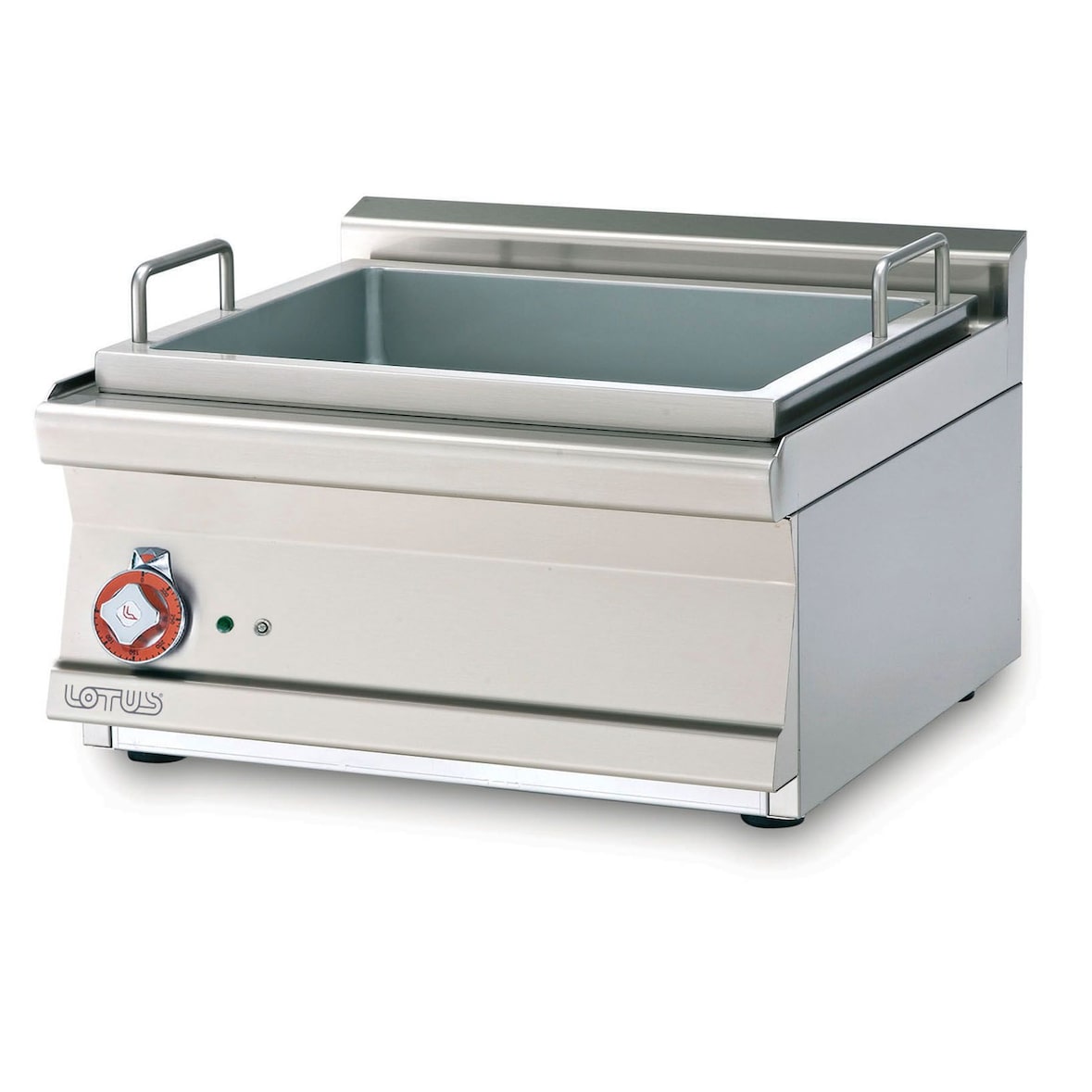 Brasiera trifase fissa multifunzione da banco - Lt. 20 Vasca cm 50,5x41x10h misure 60x60x28h cm. Modello BRT-66ET