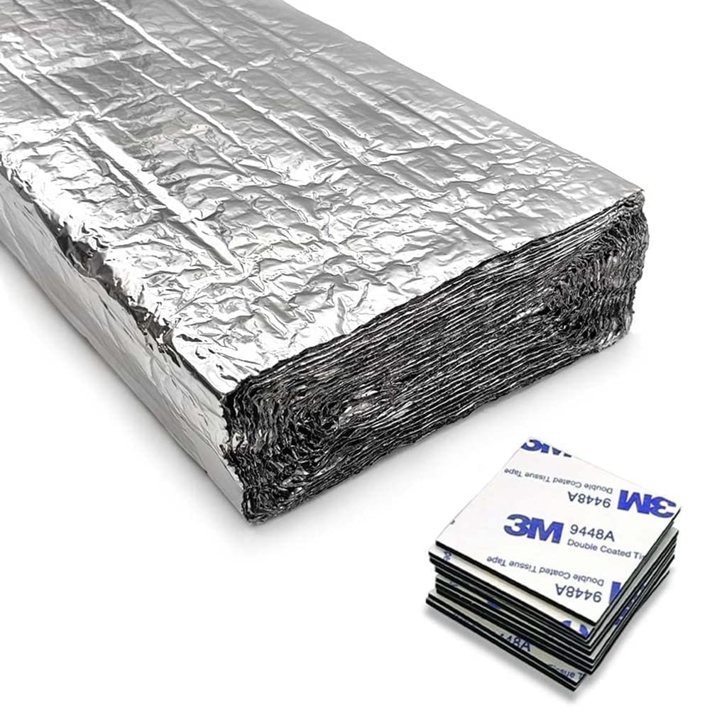 Aislante Térmico Reflexivo (2,5mx0,6m + 20 adhesivos doble cara). Práctico y fácil de colocar. Aislamiento de paredes, radiadores…