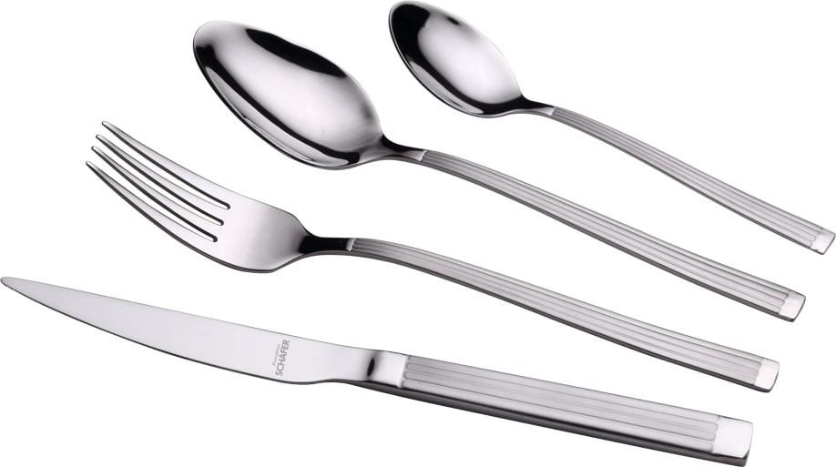 72 teilig Besteckset Edelstahl 18/10 mit Holzkoffer Nickelfrei 12 Personen Mirror+Satin Motiv 3