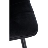 thumbnail of DELUKE® Esszimmerstuhl VOUL - Schwarz, Samt Gesteppter Polsterstuhl Küchenstuhl mit Bodenschonern Esszimmerstühle Stuhl Küche