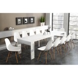 thumbnail of Consolle Tavolo Allungabile Estensibile Moderno Da 50 A 302 cm 6 Allunghe Per 14 posti Guide In Metallo Salvaspazio Soggiorno Salotto Cucina Bianco