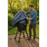 thumbnail of Waterdichte Barbecuehoes Rond – Ø93 x 90 cm – Sterke BBQ Beschermhoes van Weerbestendig Polyester – UV-bestendig – Antraciet