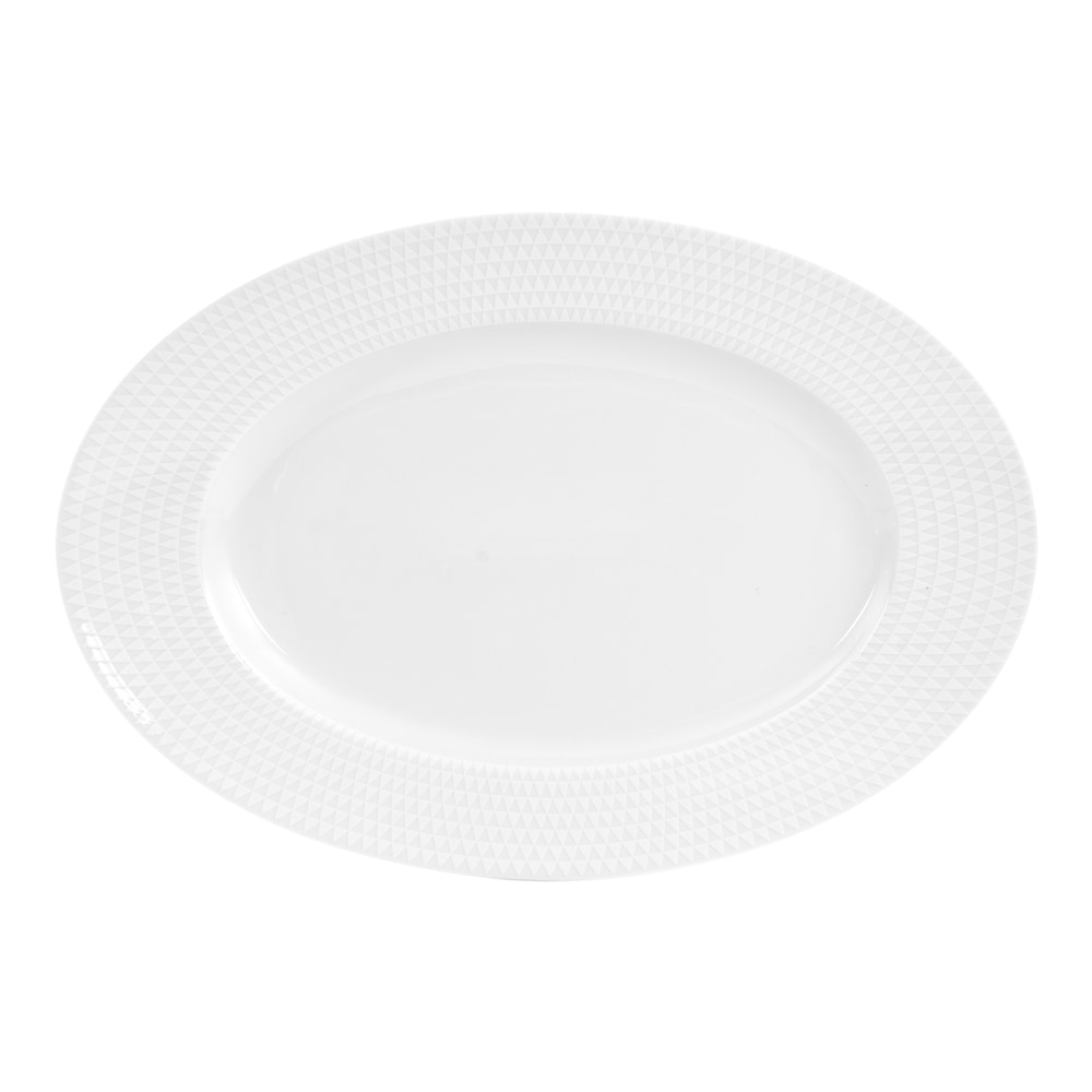 Ovale Schale Nymphea 35 cm - Weiß Oval Porzellan Tisch Passion 35x24 cm