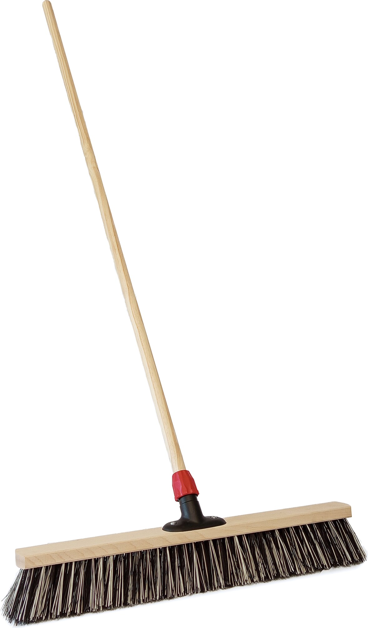 Ossi-Blitz-Besen, 600 mm, Universalstielhalter mit Überwurfmutter Ø 24 mm, mit 1400 mm Holzstiel Ø 24 mm