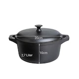 thumbnail of Gusstopf mit Deckel Feuertopf Schmortopf Gusseisen D: 20cm 2,7 Liter 2 Henkel