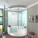 thumbnail of Dampfdusche Whirlpool Dusche Duschkabine K60-WS-EH-EC 140x140cm 2K Scheiben Versiegelung