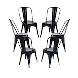 thumbnail of Gasfrit - Silla tolix negra en acero inoxidable , pack de 6 silla tolix negro