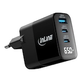 thumbnail of InLine® USB PD Netzteil, GaN Ladegerät, 3-Port, USB-C + USB-A, 65W, mit Display