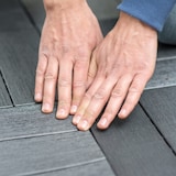 thumbnail of WellHome – Set van 3 Terrastegels 55,5x55,5 cm Kruiseffect Kleur Grijs Marte