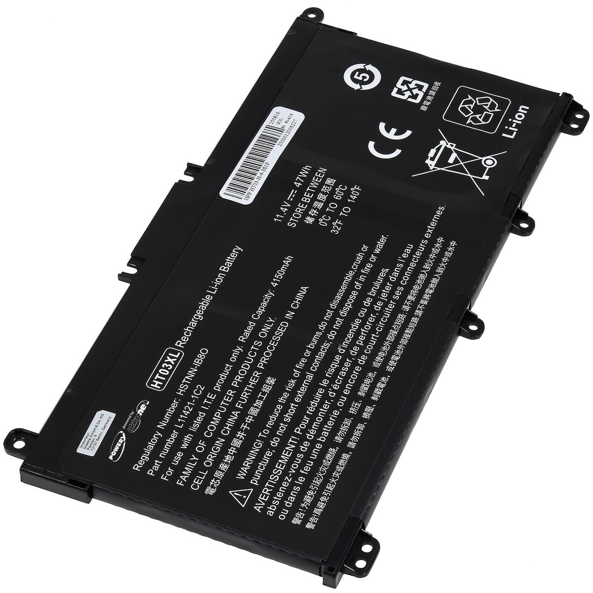 Powery Akku kompatibel mit HP Typ L11421-423