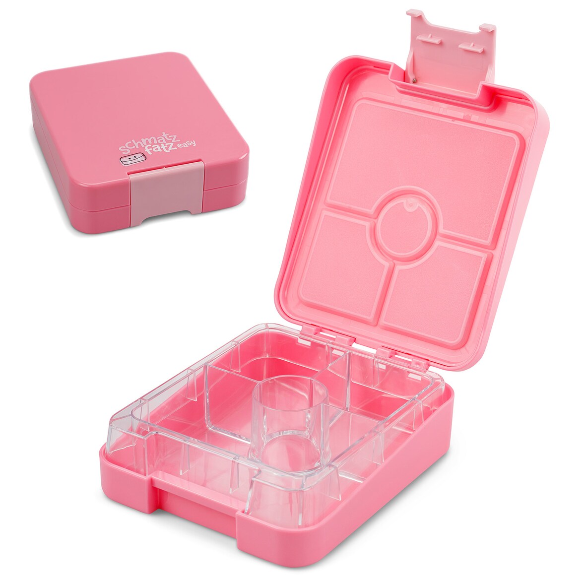 Klarstein schmatzfatz easy Snackbox 4 Fächer 18 x 15 x 5 cm Bonbonrosa