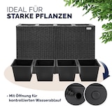 thumbnail of Casaria Poly Rattan Blumentopf herausnehmbar Schwarz