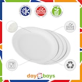 thumbnail of DayBays 100 Stk. Pappteller rund Ø30 cm 2 cm tief weiß ohne Beschichtung
