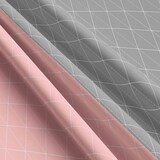 thumbnail of Wendebettwäsche 100% Baumwolle 155x200 cm Rosa Raute 3-teilig