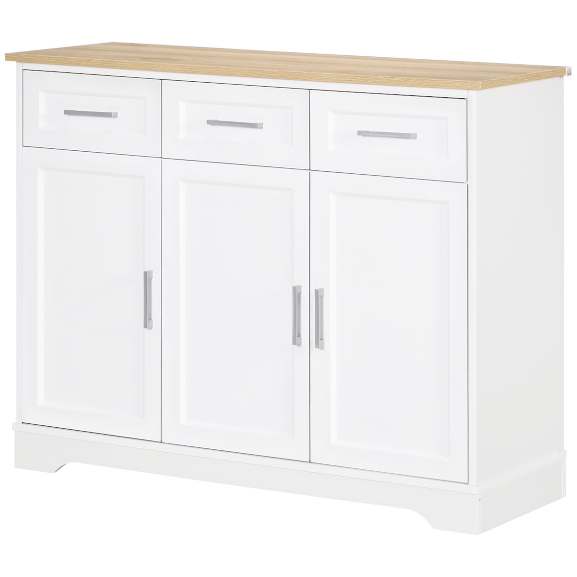 HOMCOM Credenza Moderna con Ripiano Regolabile a 3 Cassetti e 3 Ante
