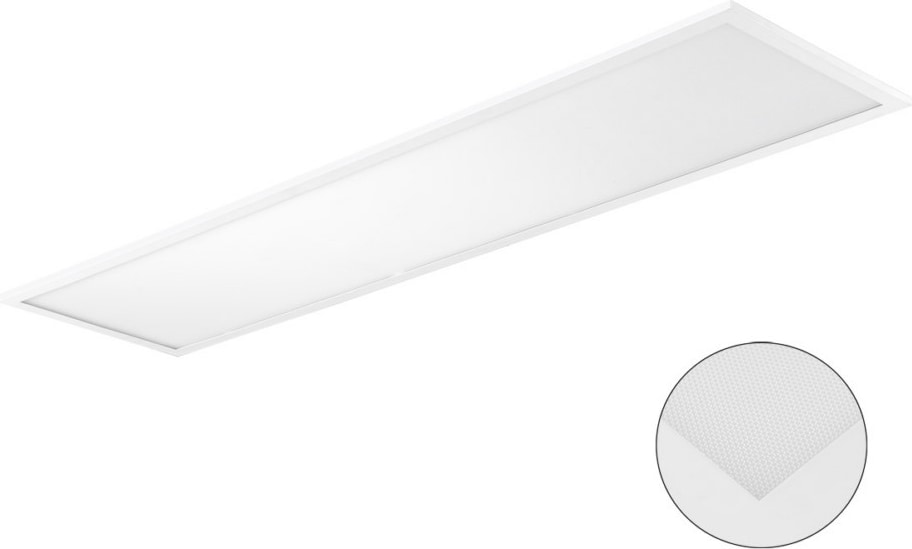 Ein rechteckiges, flaches Deckenlichtpanel.