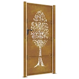 thumbnail of vidaXL Poort 105x180 cm boomontwerp cortenstaal