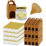 thumbnail of Lote de 100 tarros de vidrio 100 ml con caja con ventana y cucharas