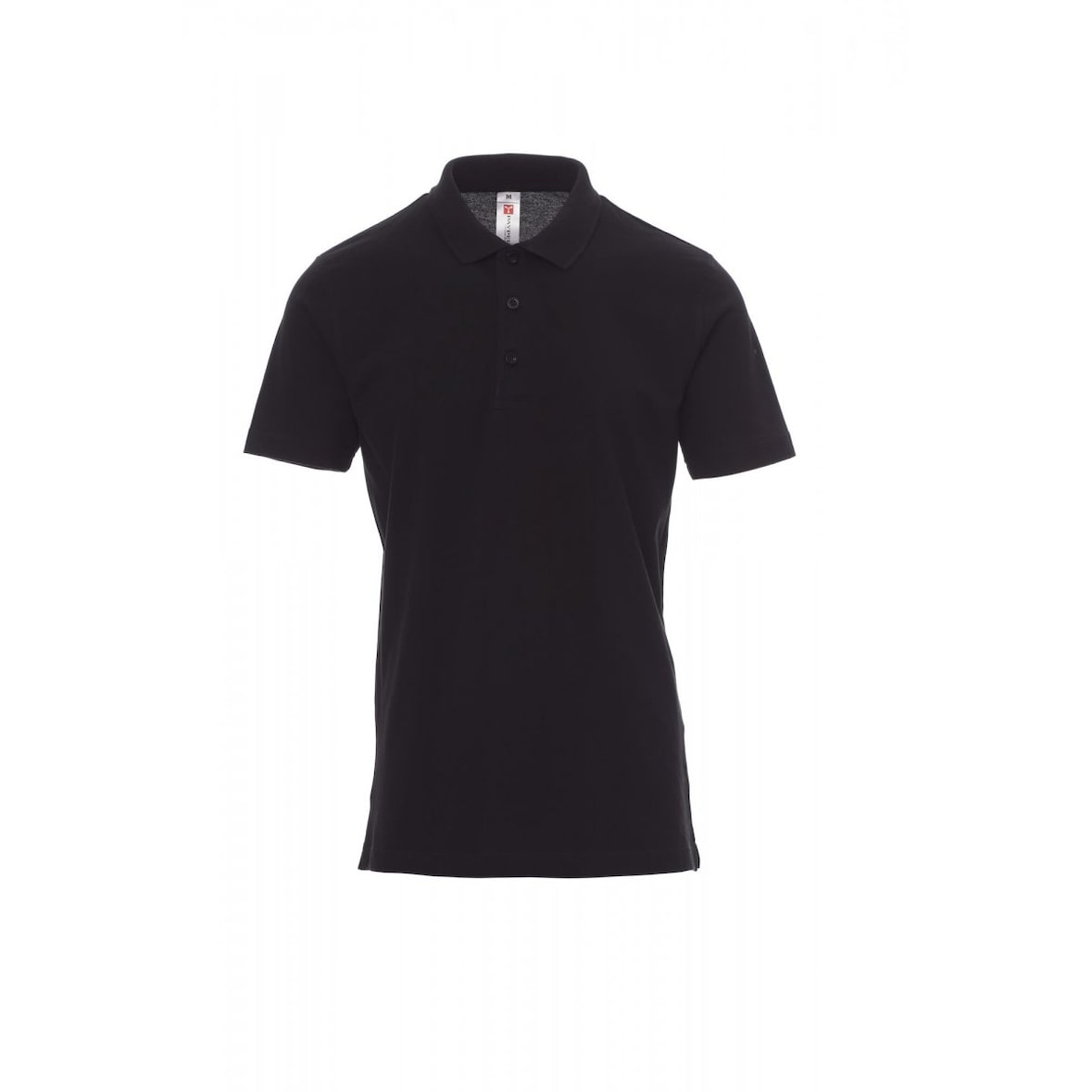 PAYPER Poloshirt ROME - Herren - Baumwolle Piqué - Ton-in-Ton Knöpfe schwarz 3XL