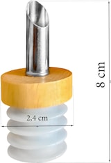 thumbnail of LAYBA Flaschenausgießer mit Holzstopfen, Braun, 5er-Set