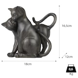thumbnail of Dekofigur Figur Katze Kater Katzen Katzenpaar Polyresin Antik Stil H 17,5 cm