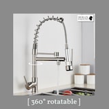 thumbnail of Björn | Gastronomie Chrom Silber Küchenarmatur| Zwei Brausen | Edelstahl Professional Wasserhahn Küche| Doppelspülbecken Restaurant