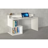 thumbnail of Web Furniture Scrivania ESSE Bianco Lucido  140cm con sopralzo