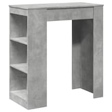 thumbnail of vidaXL Bartisch mit Regal Betongrau 95x47x103,5 cm Holzwerkstoff