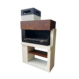 thumbnail of BBQ ARTICIMENTOS CAPRICE mediterrânica - Barbacoa simples, en cemento pintado beige, negro y "oxido" - 127x51x211cm