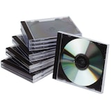 thumbnail of Q-Connect® KF02209 CD-Boxen Standard - Hardbox für 1 CD/DVD, transparent/schwarz, Packung mit 10 Stück
