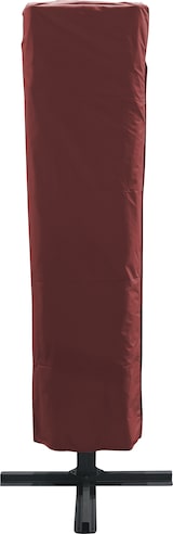 thumbnail of METRO Professional Gastro Dubbele Parasol, Aluminium / Polyester, 3 x 3 m, zwengelopeningsysteem, waterafstotend, rood / grijs