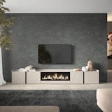 thumbnail of Móvel de TV, 315x50x35 cm, Para televisores até 80", Lareira eléctrica XXL, Bege