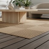 thumbnail of Teppich Outdoor Jute-Optik Wetterfest Waschbar Strapazierfähig Balkon Terrasse Küche OEKO-TEX Beige 120x170 cm – ARLBERG von Kadima Design