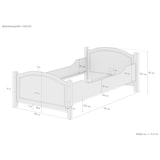 thumbnail of Seniorenbett extra hoch Federholzrahmen 120x220 Massivholz Holzbett Einzelbett 60.40-12-220 FV M