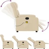thumbnail of vidaXL Massage-Relaxsessel, cremefarbener Stoff