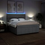 thumbnail of vidaXL Boxspringbett mit Matratze Hellgrau 180x200 cm Stoff