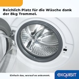 thumbnail of Exquisit Waschmaschine WA8014-020A weiss | 8 kg Fassungsvermögen | Energieeffizienzklasse A | 12 Waschprogramme | Kindersicherung | Startzeitvorwahl