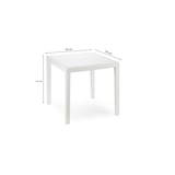 thumbnail of Bistrotisch King, Kunststoff, 79 x 79 cm, Rattan Optik, weiß
